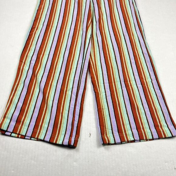 Urban Outfitters Pants Rainbow Stripe Wide Leg Lounge High Waist Festival Small - Picture 2 of 12